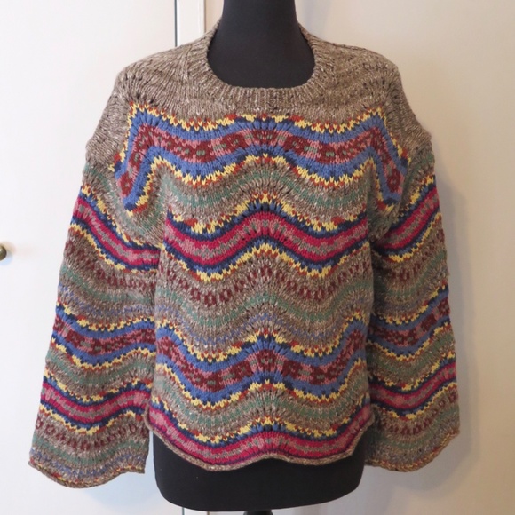 Polo Ralph Lauren Women's Fair Isle Pointelle Wool/Cashmere Sweater - Picture 1 of 9